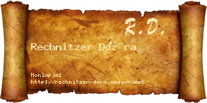 Rechnitzer Dóra névjegykártya